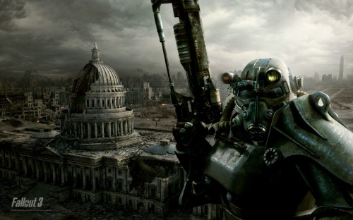 Vue sur les ruines de Washinton dans Fallout 3